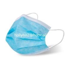 Chine Masque facial jetable de protection individuelle boucle d'oreille plate 3 plis fournisseur