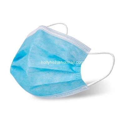 Masque facial jetable de protection individuelle boucle d'oreille plate 3 plis fournisseur
